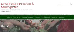 Desktop Screenshot of littlefolkschildcare.com