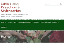 Tablet Screenshot of littlefolkschildcare.com